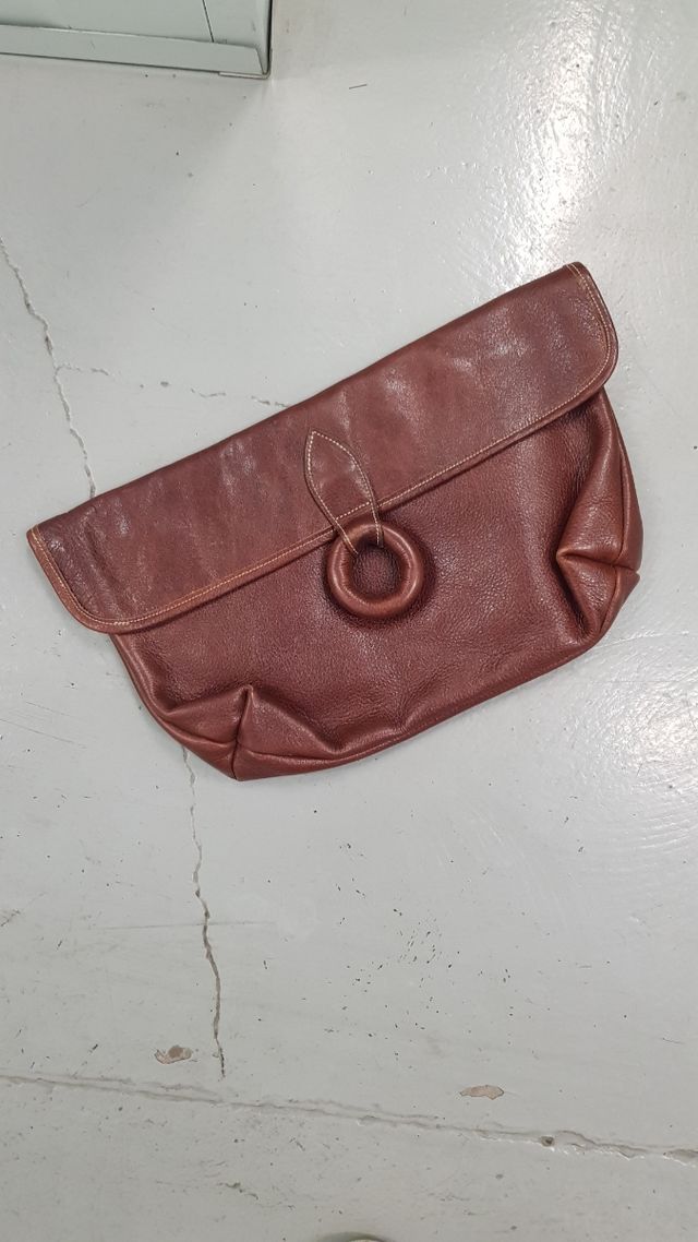 Bolso de mano de piel