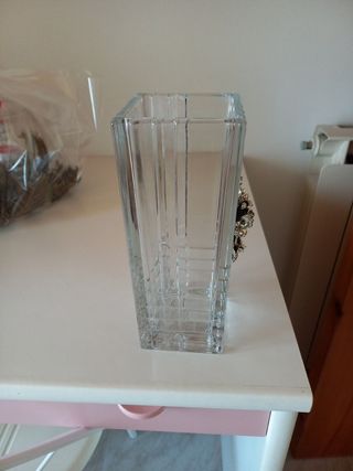 Vaso in vetro e argento