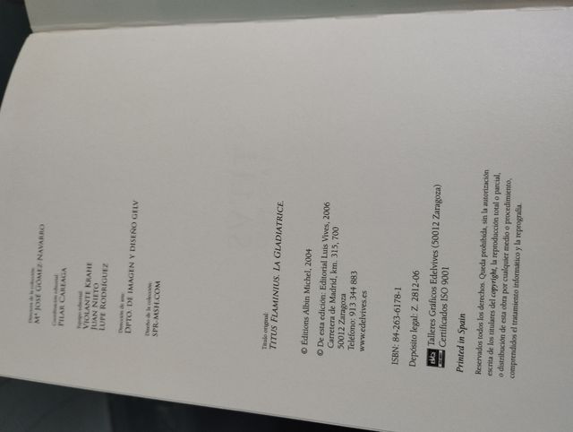 La gladiadora de edelvives.