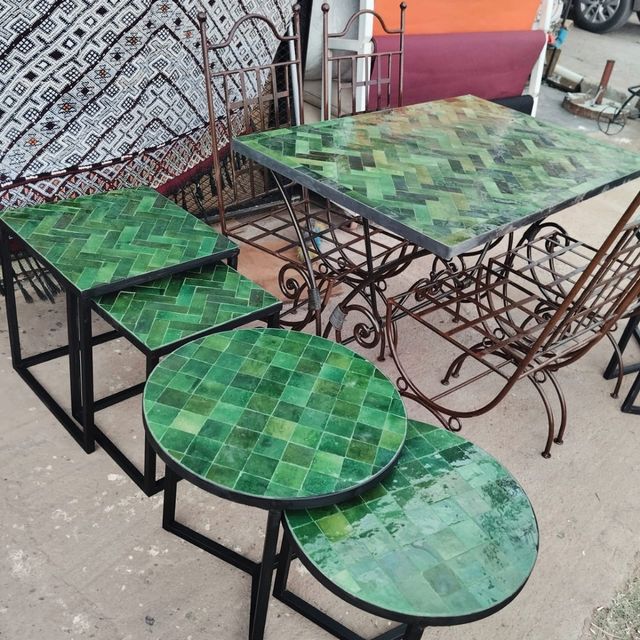 Mesas de mosaico de Marrocos