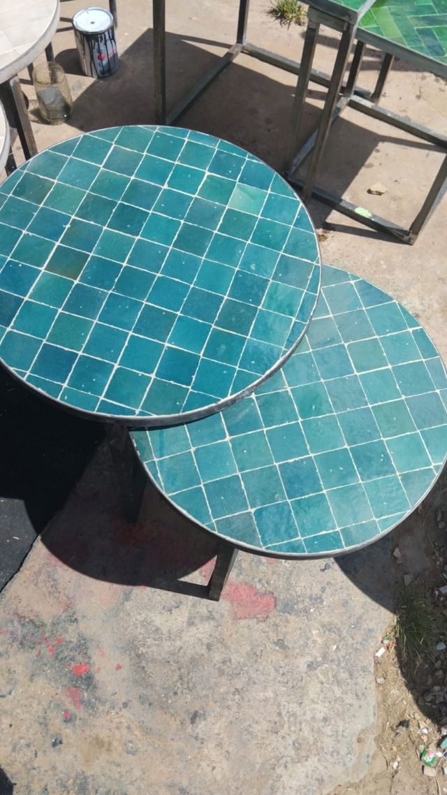 Mesas de mosaico de Marrocos
