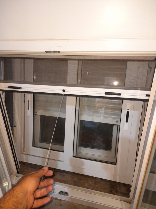 ventana pvc cristal climalit y mosquitera