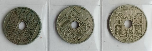 5 Monedas 50 céntimos España 
