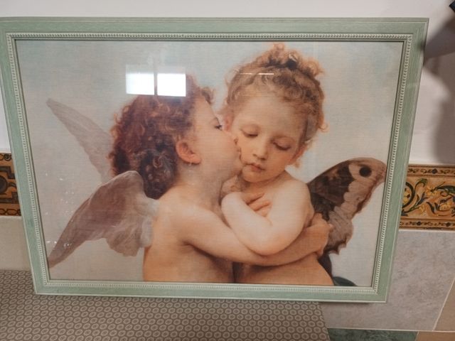 Cuadro cristal lámina angelitos