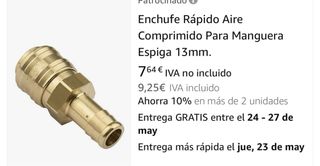 Enchufe rapido 13mm