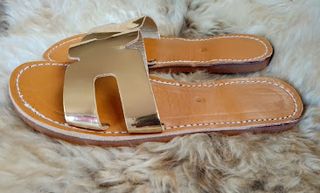 Sandalias de piel dorado Talla 37 hasta la 41