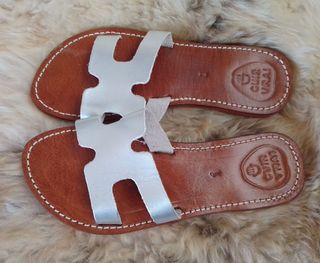 Sandalias de piel plata Talla 37 hasta la 41