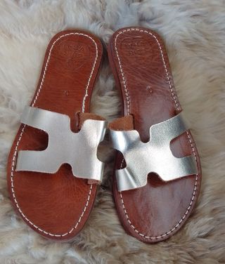 Sandalias de piel dorado Talla 37 hasta la 40