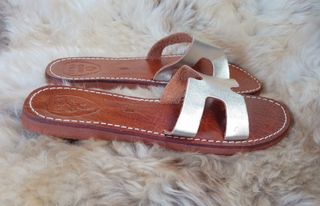 Sandalias de piel dorado Talla 37 hasta la 40