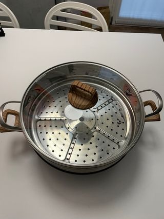 Padella con vaporiera
