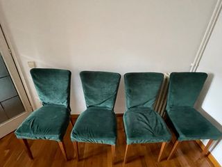 Confezione da 4 sedie da pranzo rimovibili