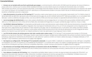 Portátil ASUS TUF F17 i9/32GB/1TB SSD/RTX 4060