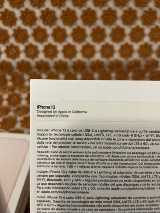 scatola iphone 13