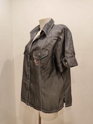 Camisa manga corta PUNTO ROMA gris