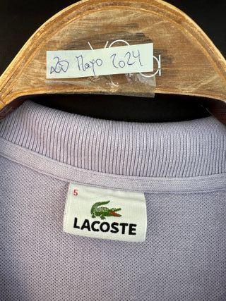 LACOSTE polo manga corta lila talla 5
