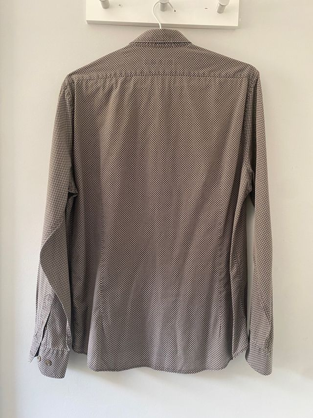 Camisa de cuadros marrón Antonio Miró talla L