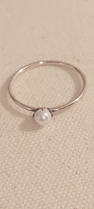Anillo finito Plata de Ley y perla