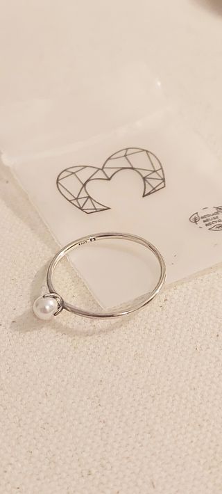 Anillo finito Plata de Ley y perla