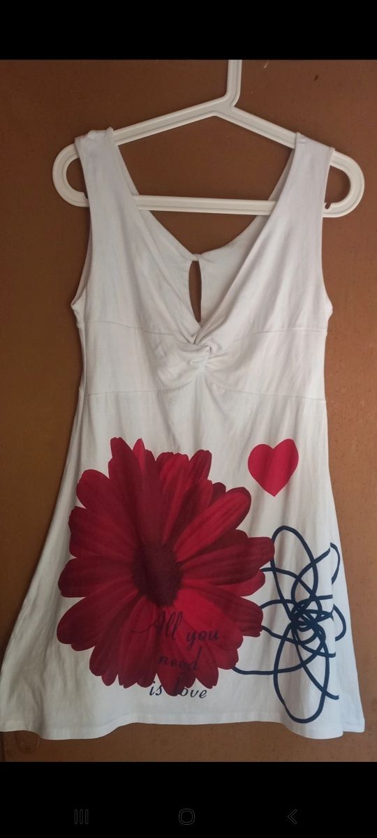 Vestido blanco algodón