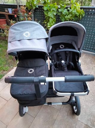 Bugaboo Donkey 3 carrito gemelar gris