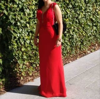 Vestido ceremonia rojo 