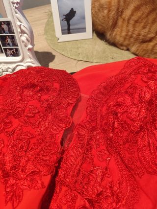 Vestido ceremonia rojo 