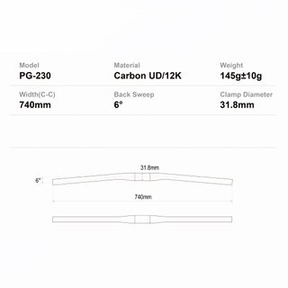 Manillar Plano MTB Progress PG-230 Carbono