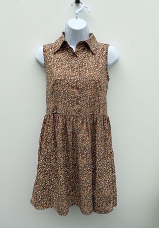 Vestido camisero sin mangas 