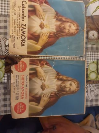 Calendario corazon de jesus vintage