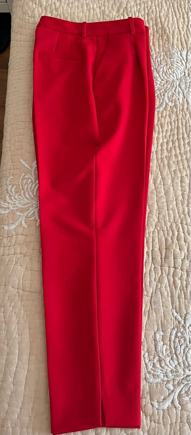 Pantalón pinzas M rojo