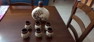 Set bicchieri con bottiglia 