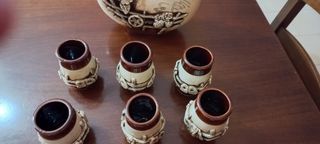 Set bicchieri con bottiglia 
