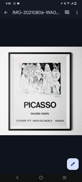 CARTEL PABLO PICASSO, serigrafía ,no enmarcado