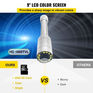 20M 9" Telecamera d'Ispezione Moracle Telecamera d