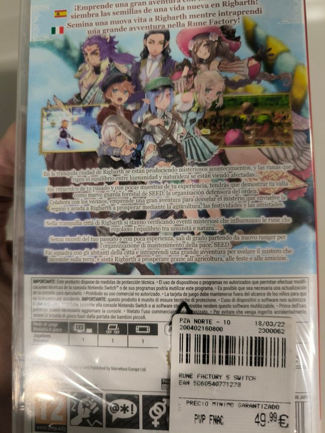 Rune Factory 5 precintado