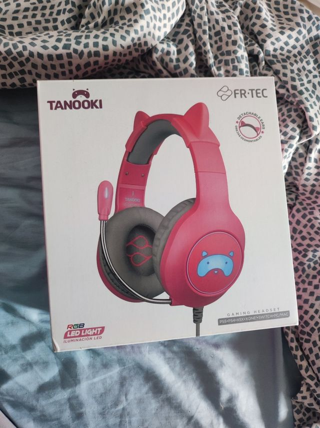 Cascos FR-TEC Tanooki orejas rosas