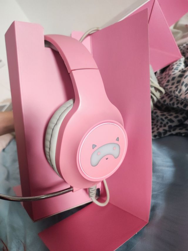 Cascos FR-TEC Tanooki orejas rosas