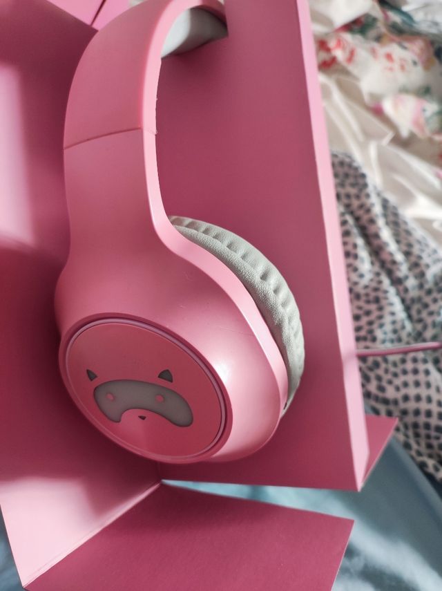 Cascos FR-TEC Tanooki orejas rosas