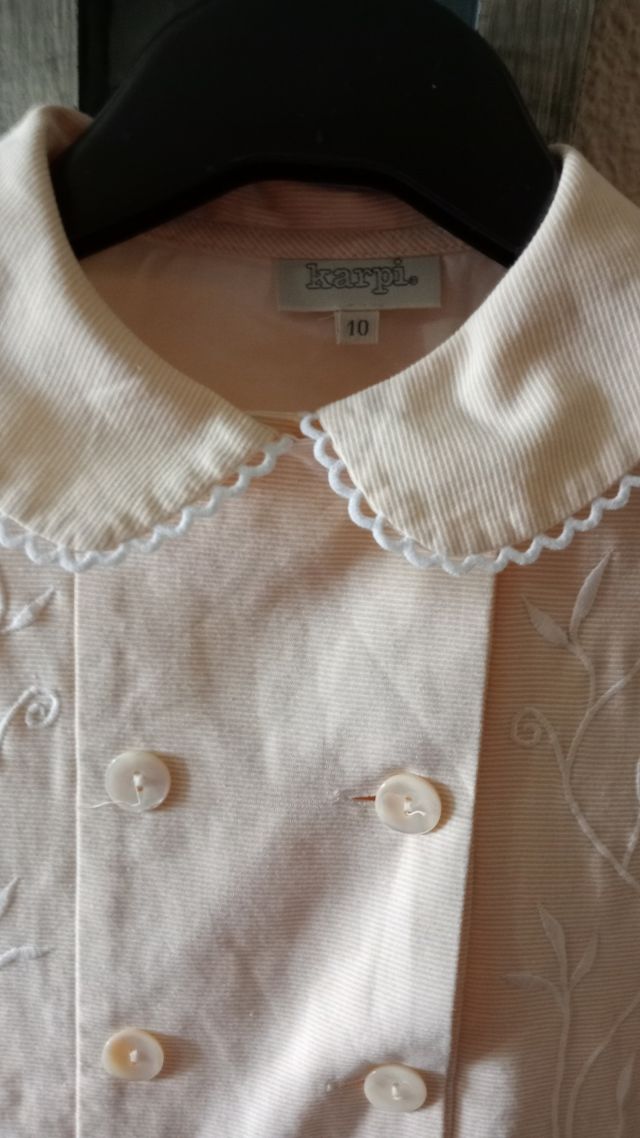 Vestido niña,con botones x delante,cuello bebé.