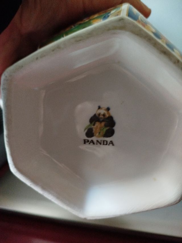 Jarrón de porcelana panda