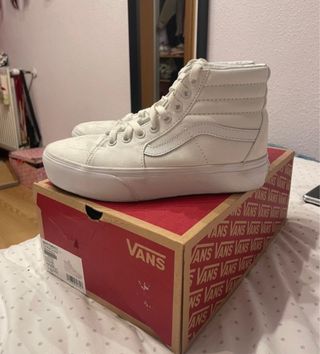 Vans Sk8-Hi Platform 2, blancas, Talla 37