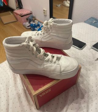 Vans Sk8-Hi Platform 2, blancas, Talla 37