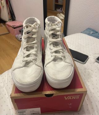 Vans Sk8-Hi Platform 2, blancas, Talla 37