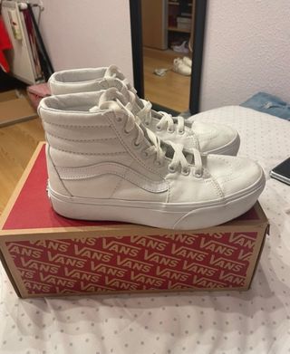 Vans Sk8-Hi Platform 2, blancas, Talla 37