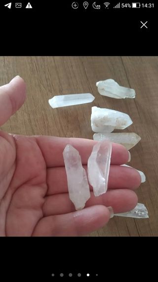 Set completo punte cristallo ialino.