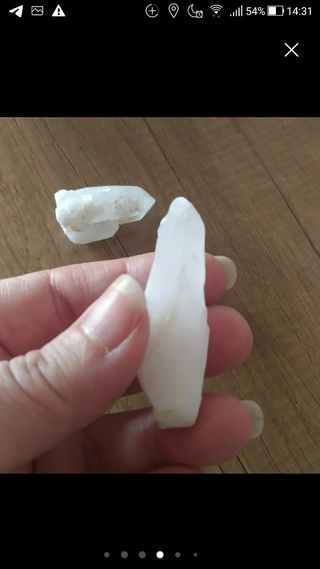 Set completo punte cristallo ialino.