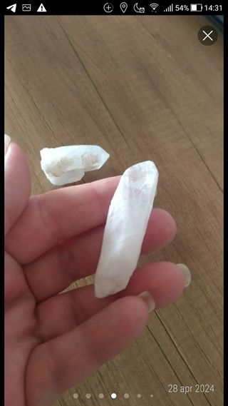 Set completo punte cristallo ialino.