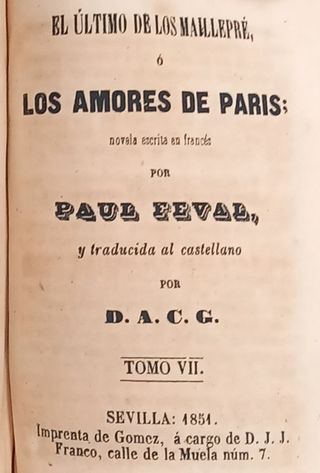 "Los amores de Paris" Libro antiguo