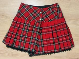 Falda escocesa plisada de tablas  forro
