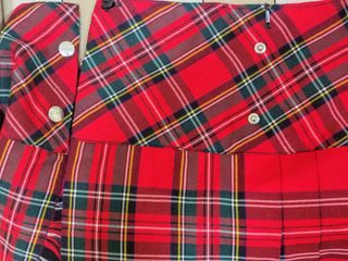 Falda escocesa plisada de tablas  forro